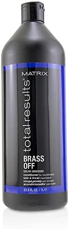 Matrix Brass Off Nourishing Conditioner | Moisturizes Dry Hair | For Color Treated & Bleached Hair | Non-Color Depositing | Leave In Conditioner | Salon Conditioner | Packaging May Vary | 33.8 Fl. Oz