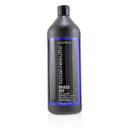 Matrix Brass Off Nourishing Conditioner | Moisturizes Dry Hair | For Color Treated & Bleached Hair | Non-Color Depositing | Leave In Conditioner | Salon Conditioner | Packaging May Vary | 33.8 Fl. Oz #TOP5