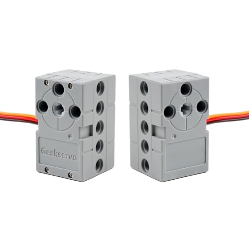 Image of 2kg 360 Rotation Servo & Motor Kit for Microbit, Raspberry Pi; 2pcs Grey Servos (Ages 13+)