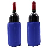 Enfriador de botellas de vino, funda para botella de vino, enfriador de botella de vino de gel rápido, manga para congelador, vodka, enfriador de tequila, enfriador de refrigerador, portador, paquete