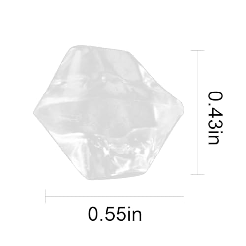 Cubos de hielo artificiales claros acrílicos 820 piezas 0.4 pulg miniatura 4