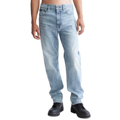 Calvin Klein Mens Standard Straight-Fit Stretch Jeans Limelight Blue 29 x 30