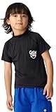[アクレイス] ラッシュガード キッズ 半袖 かぶり シャツ tシャツ 男の子 女の子 120blk-gdy 120サイズ