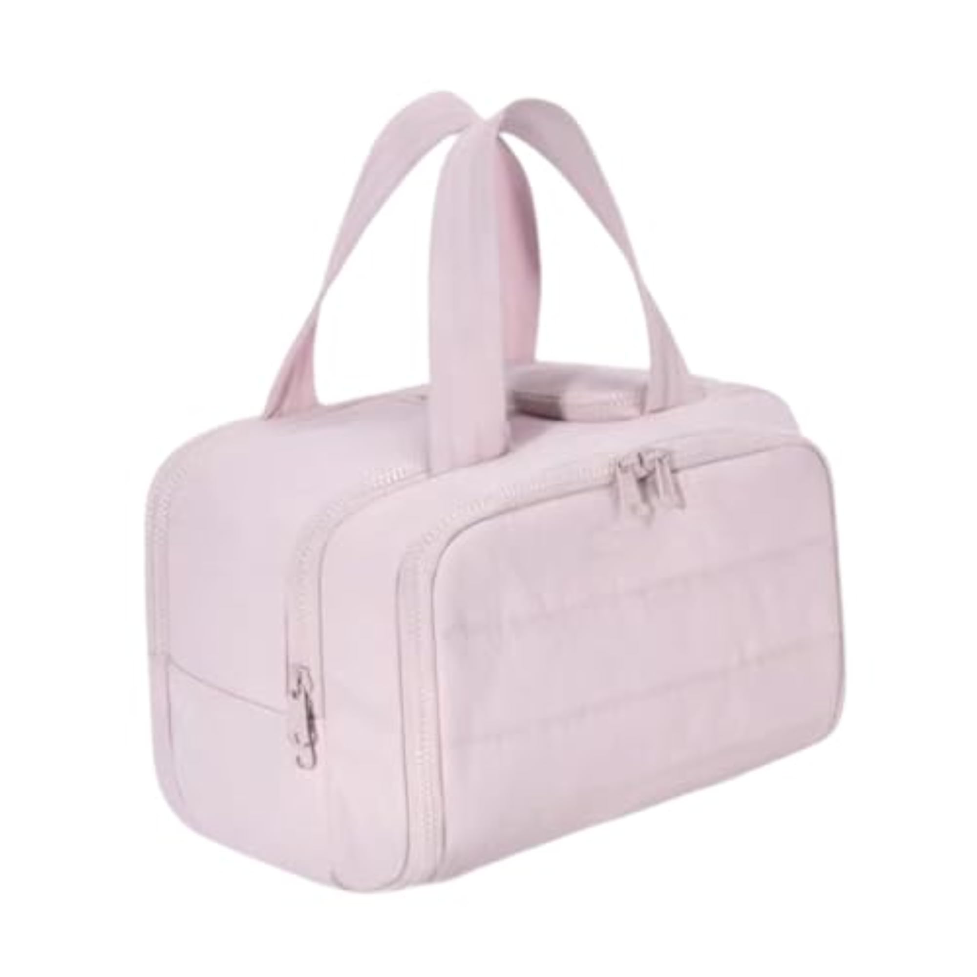 Open Toiletry Bag Makeup Organizer for Outdoor Trips, Pink
