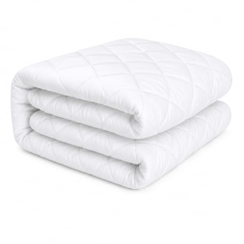 Protector de colchón doble pequeño impermeable transpirable con faldón elástico 2