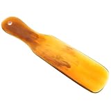 WOFASHPURET Tragbarer Kurzer Schuhlöffel aus Natürlichem Ochsenhorn Stabiler Schuhanzieher für Senioren und Reisen Glatte Kanten für Einfaches Anziehen