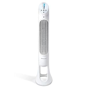 Honeywell QuietSet Whole Room Oscillating Tower Fan with Remote, White, HYF260