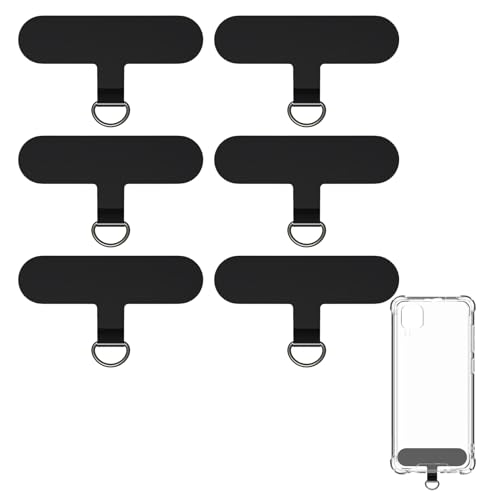 6 Pièces Laniere Telephone Portable,Téléphone Attache Cordon de Coque Phone des Sangle Bandouliere Téléphones Strap Adaptateur Anneau Accroche,pour Universelle Lanière Mobile un Sangles Pads Back