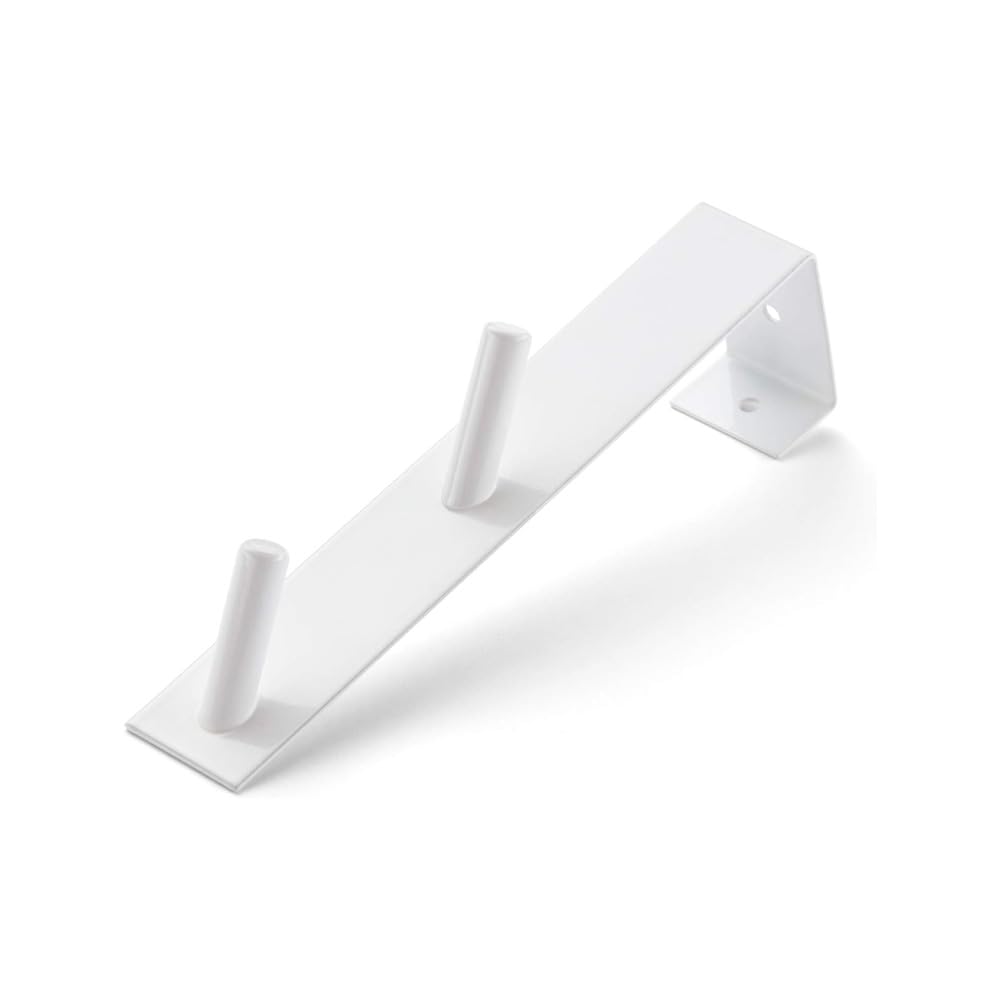 Avilia Door Hook for Bathrobes, Towels and Kitchen Rags with 2 Hooks – Multi-Function, Plastic, White, 6.5 x 8 x 6 cm
