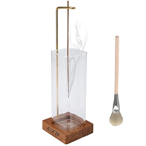 Rikw Incense Holder For Sticks,10.3" Tall Upside Down Incense Burner With Removable Glass Ash Catcher ，Mess Free Incense Burner For Home Décor,Meditation,Yoga #TOP2