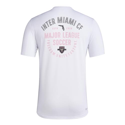 Image of adidas Men's Inter Miami CF Local Pop Short Sleeve Pre-Game T-Shirt