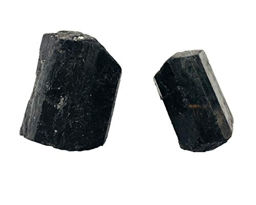 Zungtin 2 PCS Bulk Rough Black Tourmaline Crystals Large Raw Natural Stones Reiki Crystal Healing Wholesale Lot (2-3cm)