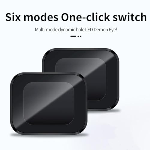 GINTBN Motorcycle Devil Eyes Rearview Mirror Light,Universal Dynamic LED Motorcycle Bike Handle Devil Eye with Switch Control,Waterproof Mirror Decorative Light for Motor Scooter Electric Vehicle