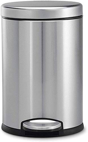 OPR 8 Ltr Stainless Steel Plain Pedal Dustbin with Lid And Bucket| Trash Can, Round Shape Steel Dustbin for Home, Bathroom, Outdoor, Indoor, Kitchen, Bedroom, Office With Lid - (8*13 Inches- 8 Litres)