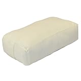 YogaDirect Supportive Rectangular Cotton Yoga Bolster, White, 24-Inch Long x 6-Inch high x 12-Inch Wide