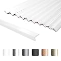 SUNWINGS 10-Pack 12 Inch Peel and Stick Aluminum Tile Trim, Decorative Kitchen Backsplash Trim Edge, Self Adhesive Tile Liner Matte White Medium