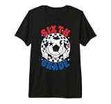Groovy Sixth Grade Team Soccer First Day Of School Boys Kids Premium Tri-blend T-Shirt