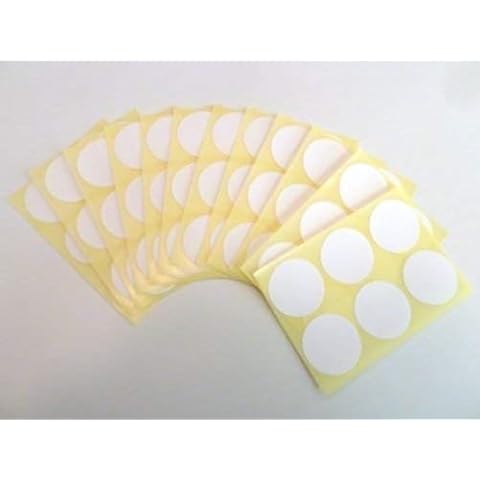 Pack of 72 White Paper Labels, 30mm Cover