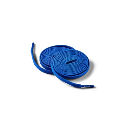 Bread Elastic Shoelaces – Tie Once, Slip On Convenience – Premium Stretch Laces That Look Like Real Shoelaces for Sneakers, Boots, Running Shoes, and Everyday Wear, Sonic Blue, 45"