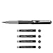 Pentel GFKPN Pocket Brush bolígrafo de tinta de pigmentos para caligrafía, bocetos y dibujos, color gris + 4 cartuchos