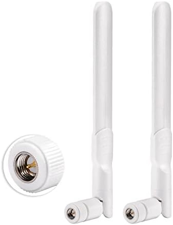 Bingfu 4G LTE Antenna Aerial 4G SMA Male Antenna 6dBi (2-Pack) Compatible with 4G LTE Wireless CPE Router Hotspot Gateway Industrial IoT Router Trail Camera Outdoor Security Camera