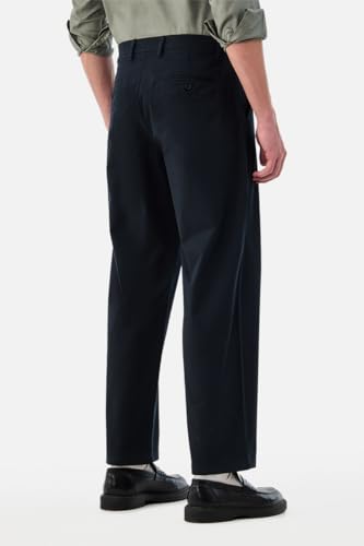 Image of SNITCH Men Casual Wear Chinos | Baggy Fit Wide-Leg Solid Trousers | Stretchable Cotton Blend Pants for Summer Outings