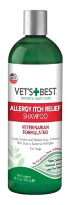 Vet's Best Allergy Itch Relief Dog Shampoo |Cleans and Relieves Discomfort from Seasonal Allergies, 470ml