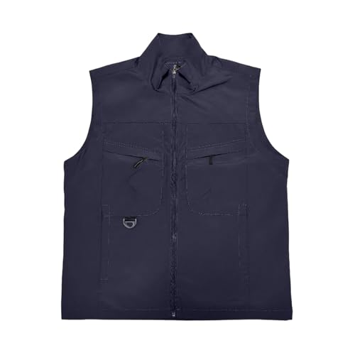 Gilet de pêche homme léger anti-transpiration veste été respirante avec amples poches