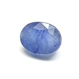 INDIA MADE Zaffiro blu naturale 5,25 ratti/5,00 carati certificato blu zaffiro sfuso, pietra Neelam per uomini e donne - B0DFQG7463