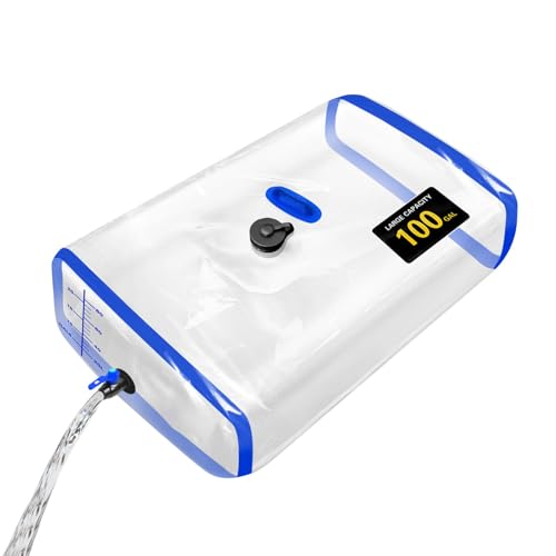Contenedor de vejiga de agua, bolsa de agua plegable, tanque de almacenamiento de agua, duradero, a prueba de fugas, diseño ligero, 30/50/100 galones, para camping, senderismo, al aire libre