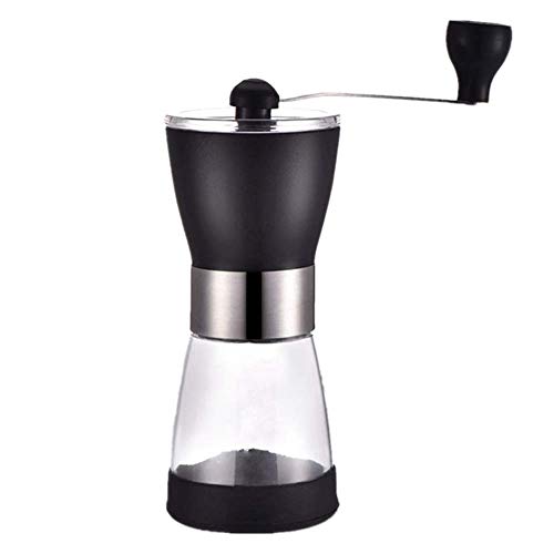 SXLCKJ Kaffeebohnenmühle Manuelle Kaffeemühle mit Einstellbarer Einstellung Tragbare Mühle Handkurbel Kaffee M…