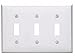 Leviton 80711-GY Wallplate 3-Gang Toggle Standard Size Nylon - Gray (Pkg of 10)