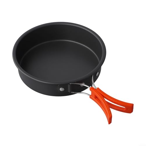 Lightweight Non-Stick Alumina Camping Frying Pan - Ideal Cooking Gear for 2-3 People on Outdoor Adventures