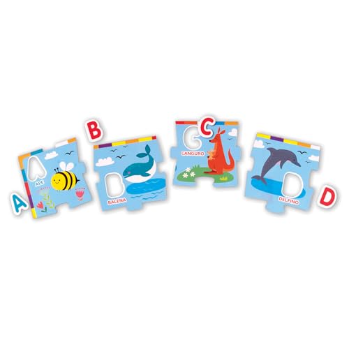 Clementoni Sapientino - Il Puzzle Gigante Dell'alfabeto, Gioco Educativo Bambini 3-5 Anni, Puzzle 100X70 Cm Con Tessere Per Imparare Lettere E Parole, Made In Italy, Lingua Italiana, 16858 - 5