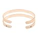 POPSPARK 2 Pieces Women Cuff Bracelets, Couple Inspirational Bangle Rosegolden Bangle Bracelets Stainless Steel Personalized Engraved Motivational Bangle Encouragement Bangle Jewelry Gift