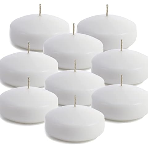 CandleNScent Unscented Floating Candles | 2 Inch - Fits in 2 Inch Vase and Above | White | Floats On Water | Pack of 12 Cover