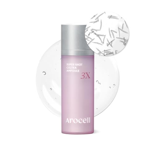 AROCELL Super Shot Coltra Ampoule 3X 30ml/1.01 Fl Oz – Korean Collagen Ampoule for Hydrating, Moisturizing, Elasticity Boosting, Pore Care, Wrinkle Care, Lightweight Non Sticky Fast Absorbing Serum