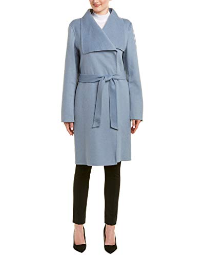 Image of TAHARI Women's Double-faced Luxury Soft Wool Blend Peacoat- Wrap Wool Coat With Removable Belt