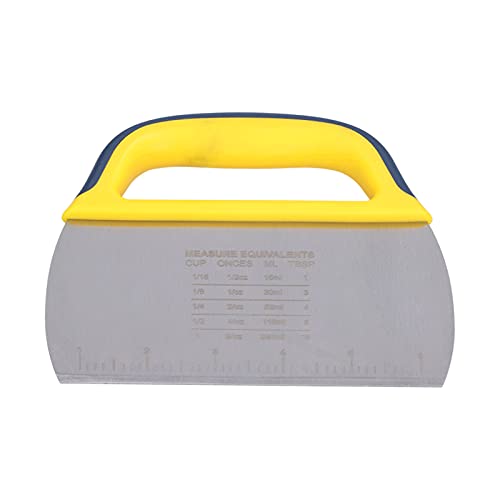 Teigschaber, Edelstahl-Lebensmittelschaber mit bequemem Griff, halboffene Klinge zum Backen für die Küche(Farbe verpackt/mit Geschenken) Cover