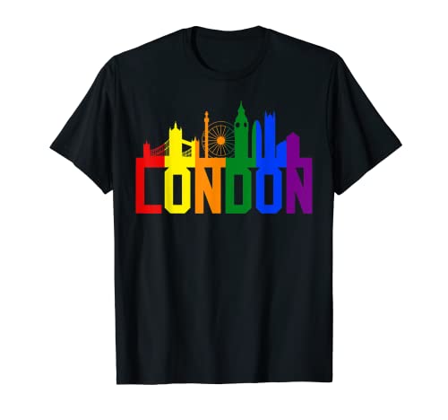 London Trip 2023 LGBT Rainbow Pride Gay Lesbiana Best Friends Camiseta