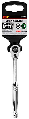 Performance Tool W36101 1/4-Inch Drive Teardrop Ratchet Quick Release #TOP14