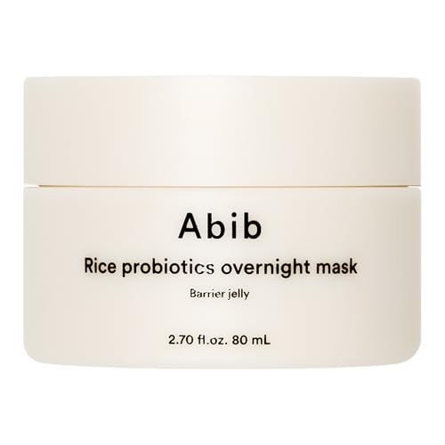 Abib Rice Probiotics Overnight Face Mask Barrier Jelly 2.7 fl oz | Korean Sleeping Mask for Glass Skin | Moisturizing & Slugging Cream