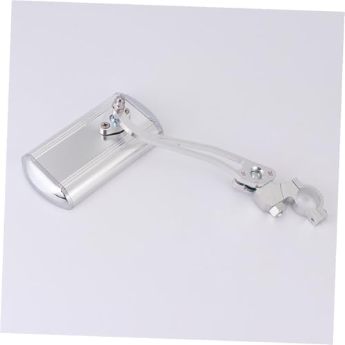 Rétroviseur vélo rotatif grand angle BESPORTBLE en aluminium rigide argenté