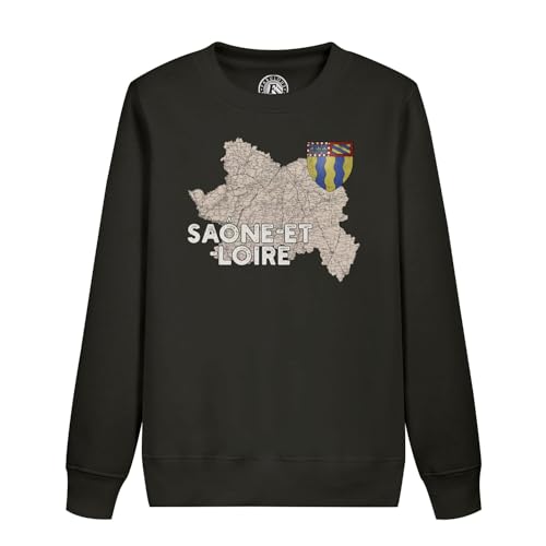Sweatshirt enfant Saône-et-Loire 71 look carte ancienne Mâcon
