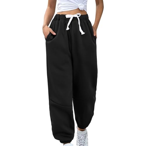 Pantalon de jogging femme long et pantalon de survêtement noir taille L