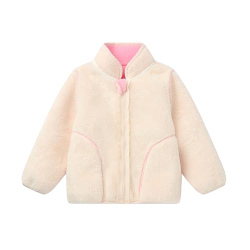 Image of LittleSpring Boys Girls Polar Fleece Jackets Fur Lined Zip Up Warm Winter Coat