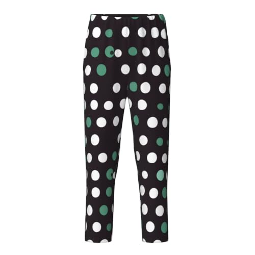 Pantalon de pyjama doux et extensible motif pois confort thermique quatre saisons
