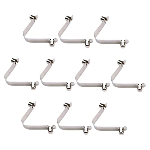 Sosoport 20 Pcs Spring Buckle V Clips for Pool Brush Pool Brush Clip Spring Clips Pool Vacuum Head Swimming Net Clips Outdoor Pools Pool Clasp Outside Tent Solid Stainless Steel