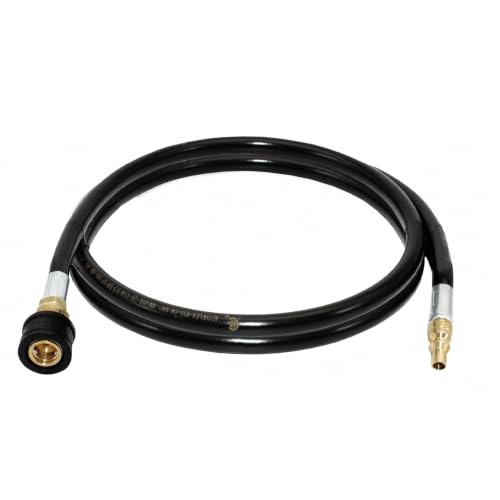 Flame King RV, Van, Trailer, Dual Quick Connect Hose, LP Gas Only, 72 Inch, 1/4 Inch ID - 100395-72 , Black