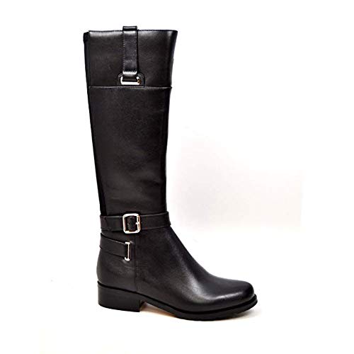 Solemani Women's Gabi Knee-High Boot, Black Leather, 6M #TOP2
